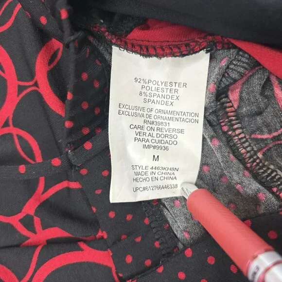 VTG 90's/Y2k My Michelle Babydoll Dress SZ Medium Black Red Whimsigoth Fairy - Picture 10 of 10